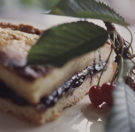 Gateau basque a la cerise